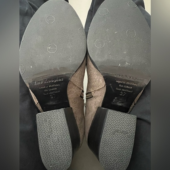 The Kooples Ankle Boots Gray - Leather Snake Print - Picture 11 of 12